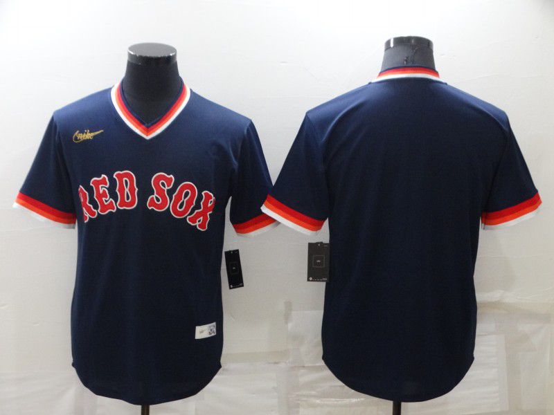 Cheap Men Boston Red Sox Blank Blue Throwback Nike Game 2022 MLB Jersey
